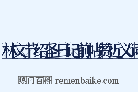 林文节绍圣日记前帖赞近义词是什么意思的图片